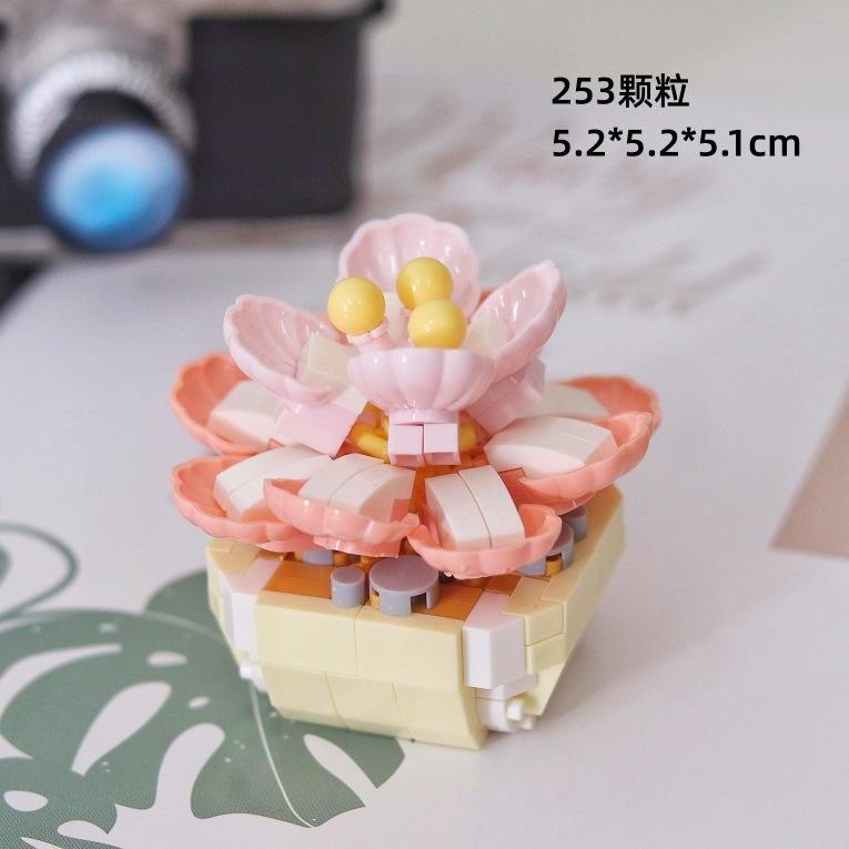 Bloc de construcție Floare pentru Copii de la 6 la 10 Ani Cărămizi Jucării Educaționale Mini Jucării de Construit pentru Copii Fată de la 5 la 7 Ani Jocuri