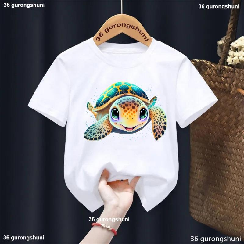 

5th To 8th Birthday Party Ocean 8 Year Old Sea Fish Aquarium Boys Tshirt Marine Life Clothing Children S Gifts Toddler T-Shirt 150