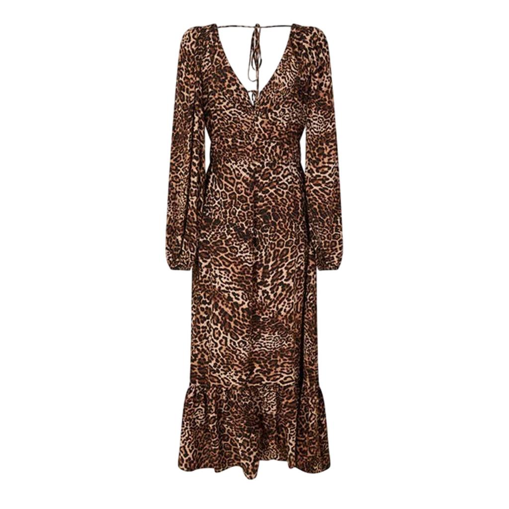 Nobody´s Child Womens/Ladies Samntha Leopard Print V Neck Midi Dress