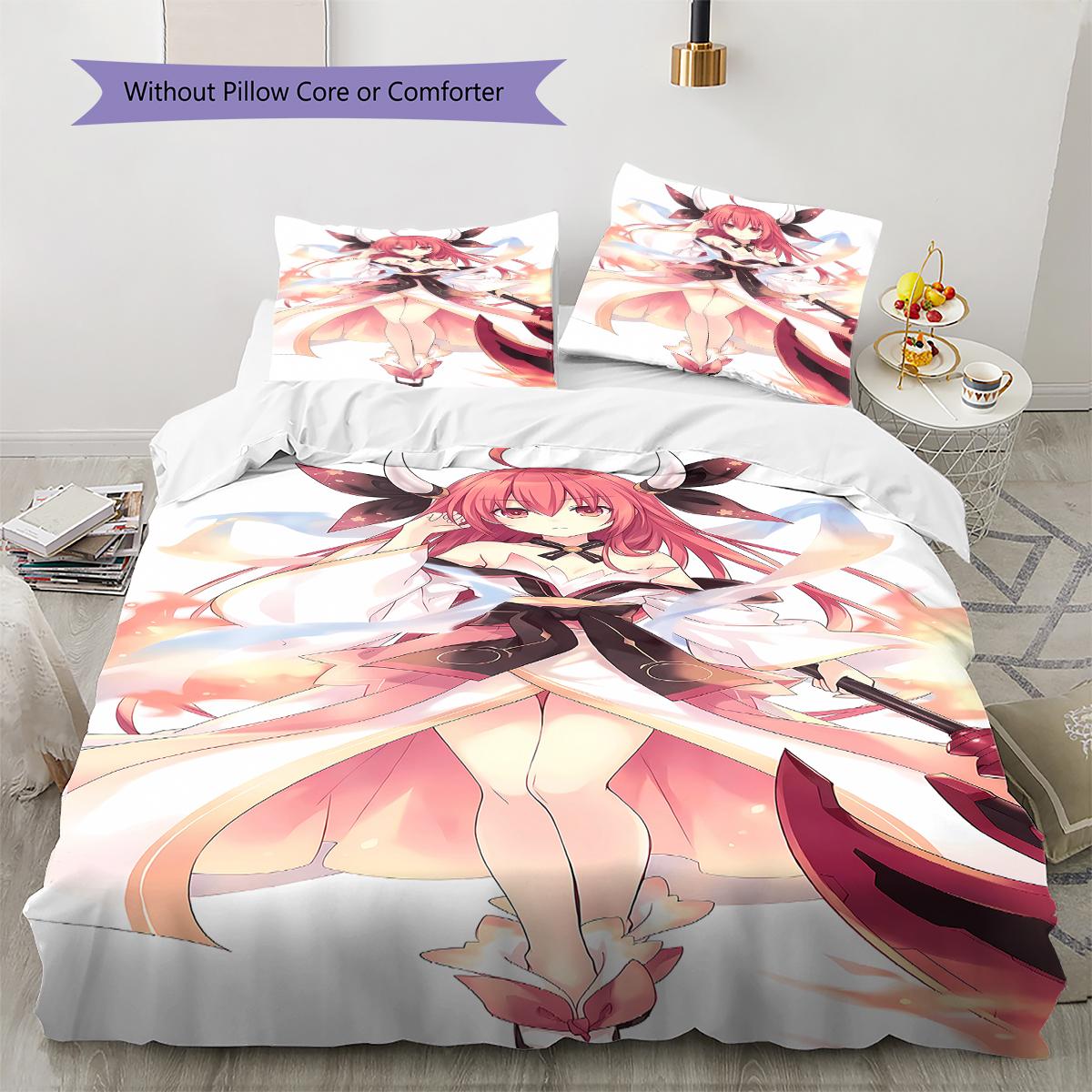 

Kotori Itsuka Pattern Bedding,Quilt Set Quilt Cover Pillowcase Home Birthday Gift (1 * duvet cover + 2 * pillowcase, without core) 135x200cm