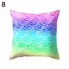 Multicolor Fish Scale Throw Pillow Case Cushion Cover Sofa Bed Car Cafe Decor