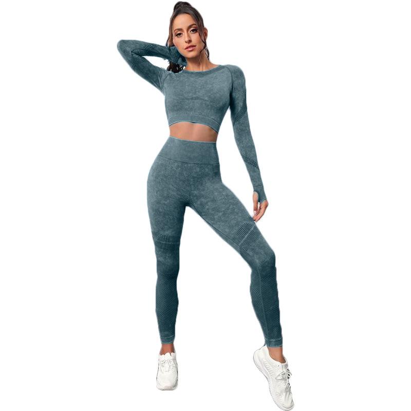 Women's Quick-Dry Seamless Yoga Suit: Peach Hip Fitness Pants & Sports Top Set