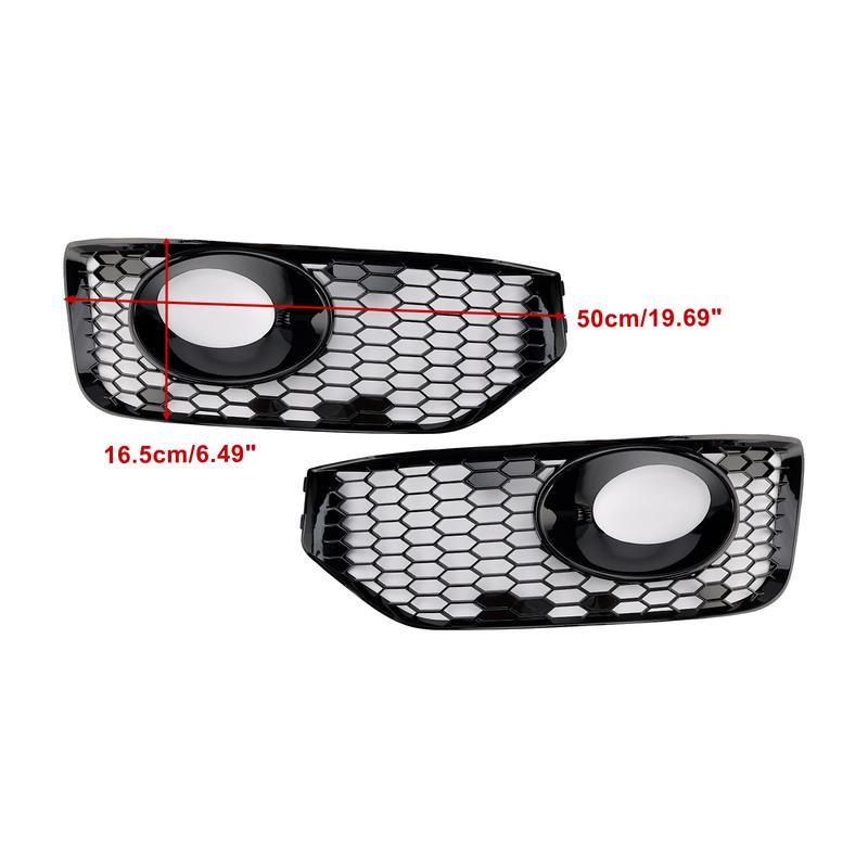 Artudatech Fog Lamp Light Cover ert Grille Fit for VW T5 T5.1 2010-2015 S-line Gloss Black