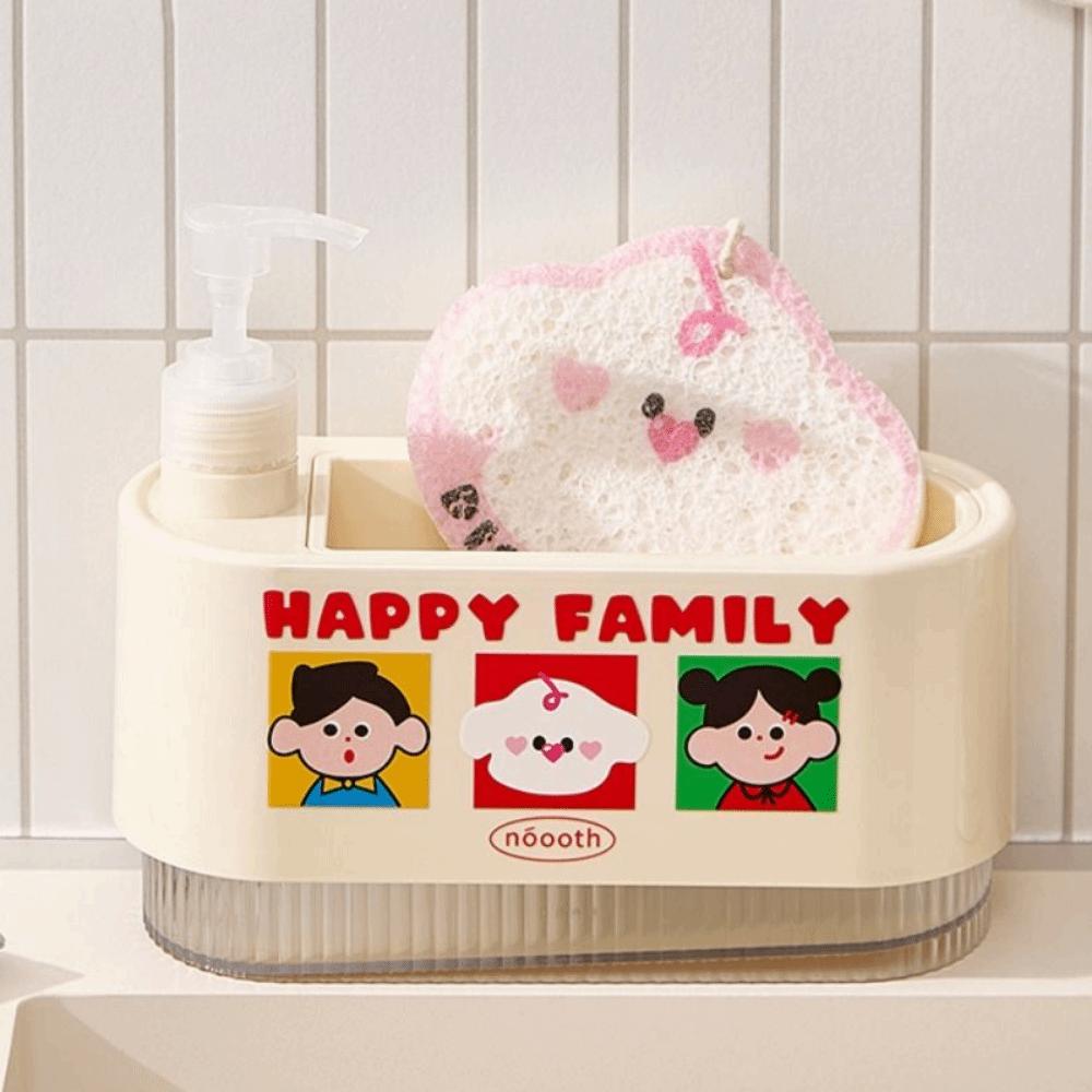 Leak-Proof Hand Soap Dispenser with Sponge Wipe Dual Soap Dispenser  Countertop