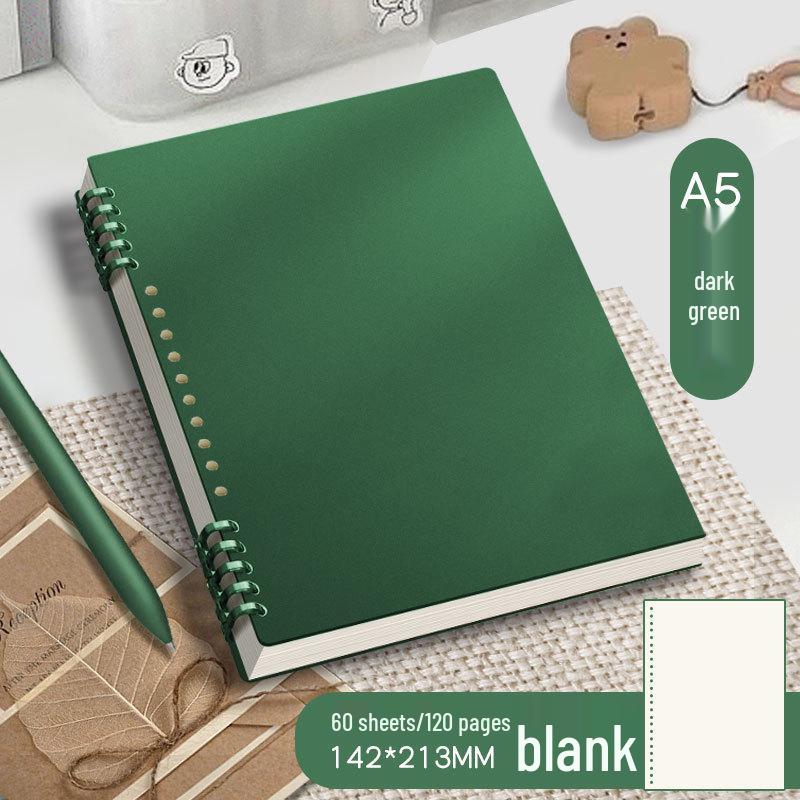 Retro B5 Top-Flip Detachable Ring Binder Notebook - Hand-Friendly Design