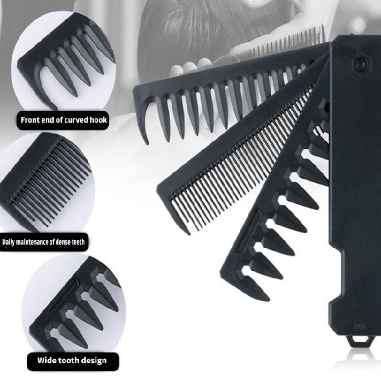 Fine and Wide Tooth Comb Hair Picking Comb Detangling Comb 3 in 1 Folding Comb Travel Pocket Comb Hair Styling Comb