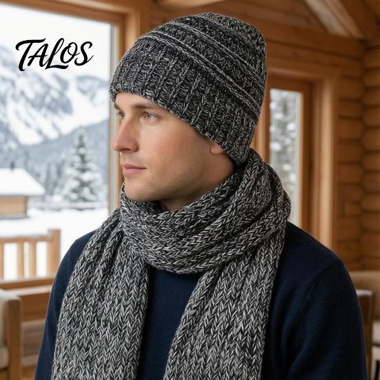 Winter Warm Hat Scarf And Glove Set Thermal Three-piece Set, Thickened Knit Gloves Touch Screen Compatible Kit, Cold Weather Ear Protection
