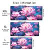 1 Pc Glowing Lotus Mouse Pad Large Computer Office Game Table Mat Xxl Rubber Nonslip Stitched Edge Keyboard Mats Long Desk Pads