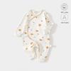 Baby Cotton Bodysuit: All-Season, Side Snap, Long Sleeve Homewear & Outdoor Crawling Outfit