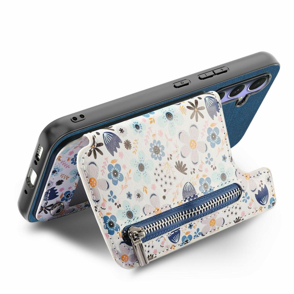 For Xiaomi 15T Leather Phone Cover with RFID Blocking Zipper Card Bag Kickstand
