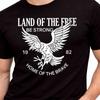 Land Of The Free Home Of The Brave Eagle Patriotic American USA Graphic Tee.