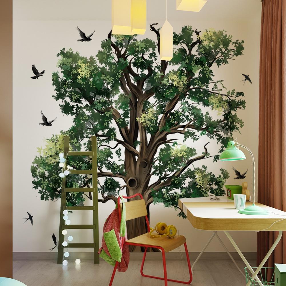 Realistic Tree Decal Bird Wall Decal Repositionable
