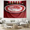 Olympiacos Fc: Red And Black Pride Tapestry Room Decoration Wall Hanging for Living Room Bedroom, Dormitory, Birthday and Christmas Gifts