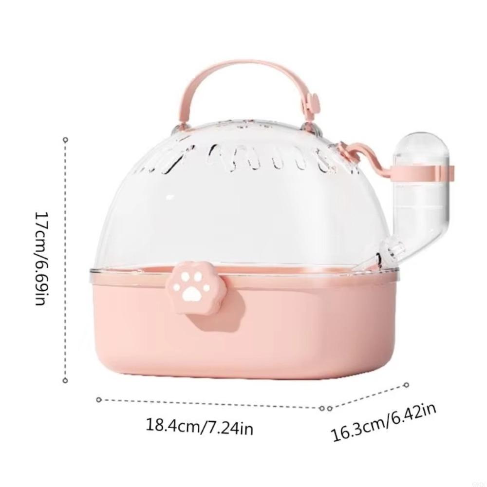 Transparent Hamster Cage Breathable Pet House Carry Holder Pet Carriers Cage  for Small Pet