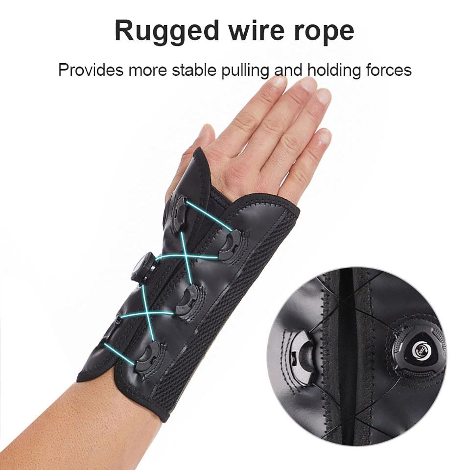Gobygo 1 Stück Handgelenkschutz mit abnehmbarer Stahlplatte und Sehnenscheide, Komfort-Handgelenkbandage, verstellbare Fixierung, Kompressionsschutz