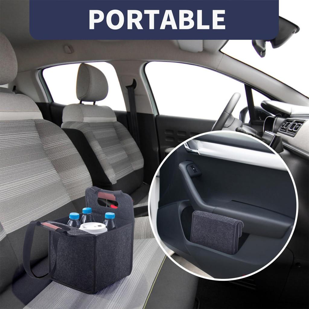 Reusable Drink Cup Carrier, Foldable Tote Bag With Handles for Daily Commute Car Picnic Cruise Party Grocery Outdoor Travel