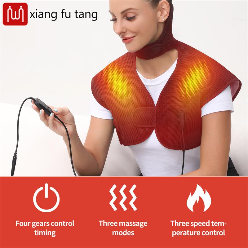 Electric Heated Shoulder Back Massage Protector Fits Neck/Shoulders/Back Winter Warm Shawl Back Soreness Relief Cold Resistance