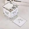Toothpicks Box European Style Vibrant Color 3 Grids with Lid Relief Pattern Decorative Plastic All-Purpose Toothpick Cotton Swab Organizer Box Home