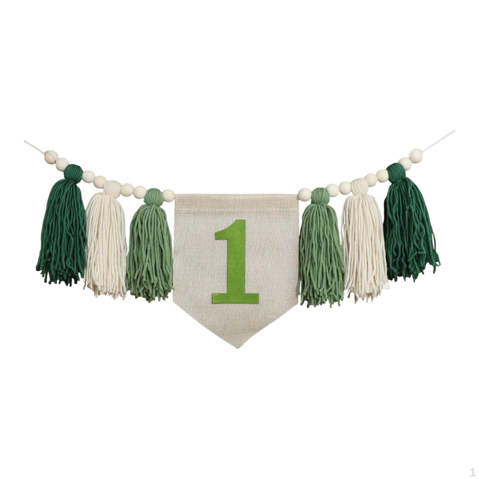 

1 Баннер на День Рождения для Детского Стульчика Для Мальчиков Девочек Декор Детской Комнаты Год зелёный