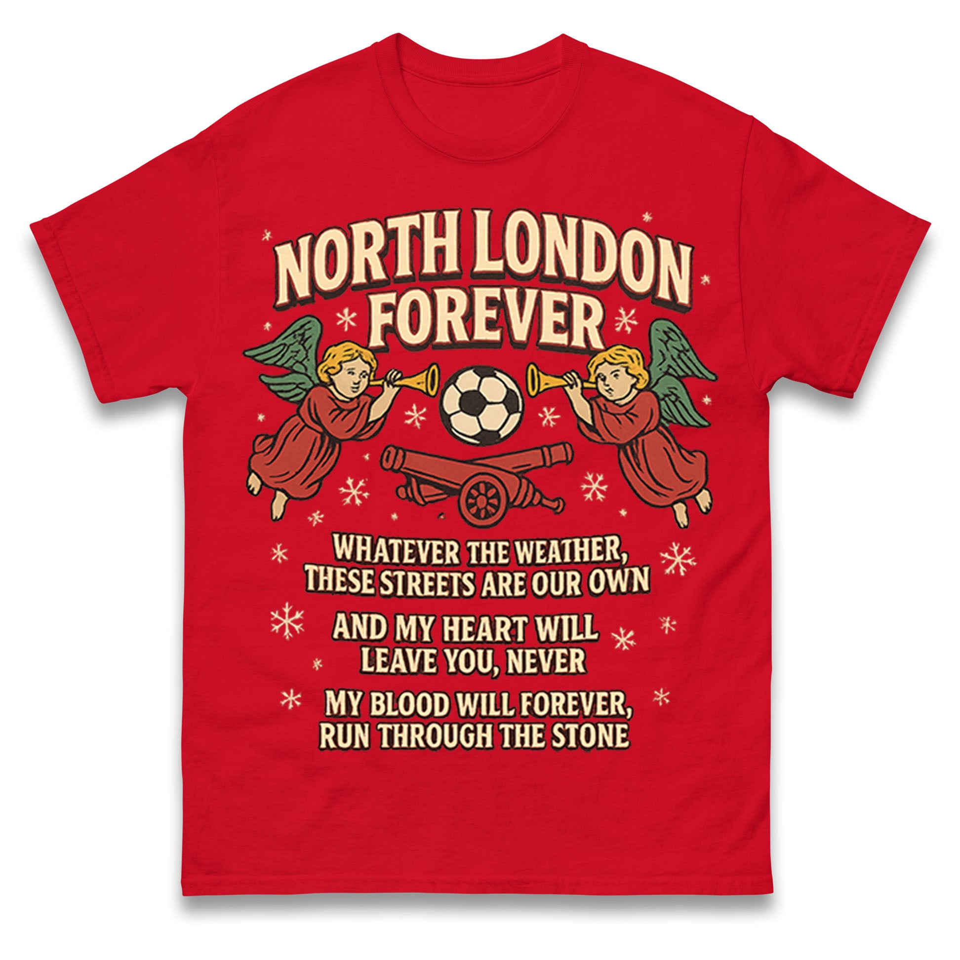 North London Forever Arsenal Christmas T Shirt Tshirt Mens Womens Unisex Tops Tees XL