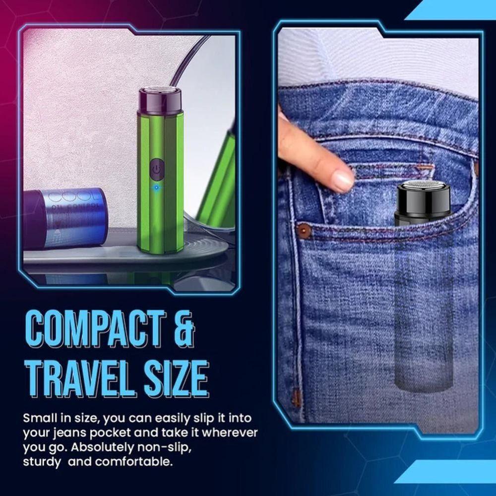 Waterproof Electric Shaver Mini Men's Beard Razor Portable Beard Trimmer for Home&Travel
