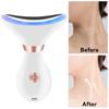 Neck Beauty Device EMS Heating Face Lifting Machine Double Chin Remover LED Anti Wrinkle Skin Tightening Facial Massager 3 Color