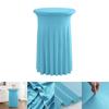 60/70/80cm Cocktail Table Skirts Stretch Spandex Fitted Tablecloths Wrinkle-Resistant Washable for Weddings Parties Banquets