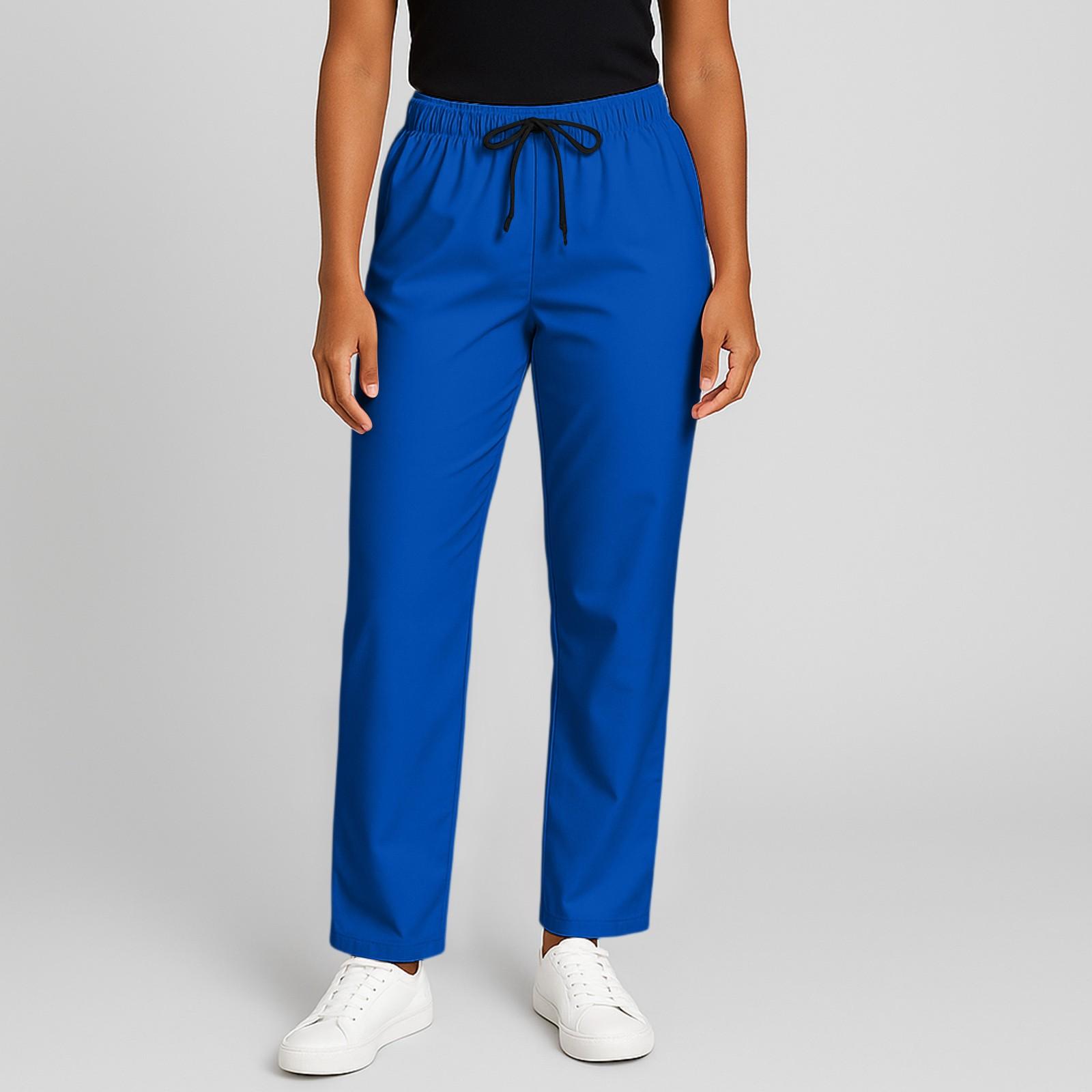 

Женские модные однотонные повседневные брюки с эластичной резинкой на талии и карманами S