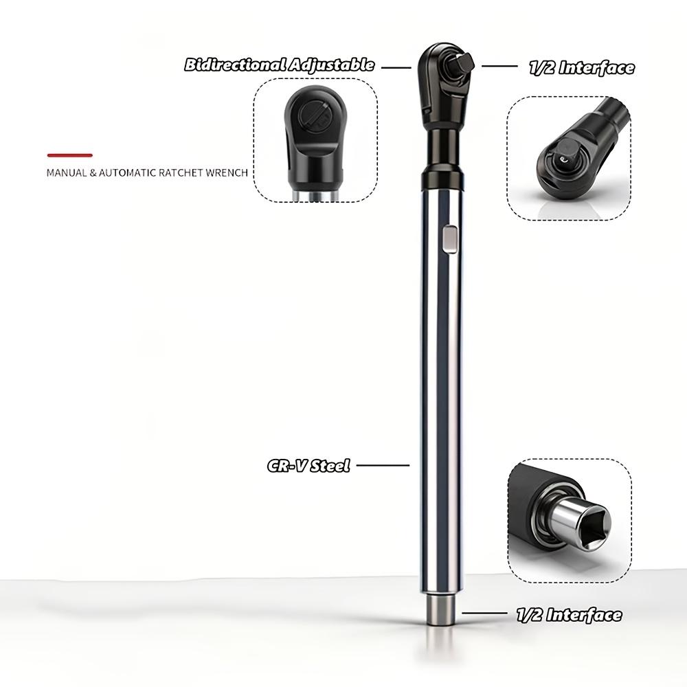 1/2" Úhlový prodlužovací klíč Rázový, 3v1 Manuální/Elektrický/Pneumatický Rázový prodlužovací ráčnový klíč pro úzké prostory