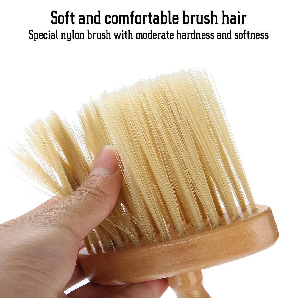 Neck Face Duster Brush Salon Hair Cleaning Wooden Sweep Brush Hair Cut Hairdressing Tool