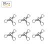 20Pcs Durable Flexible Three Way Rolling Swivels Triple Swivel Fishing Connectors(2#)