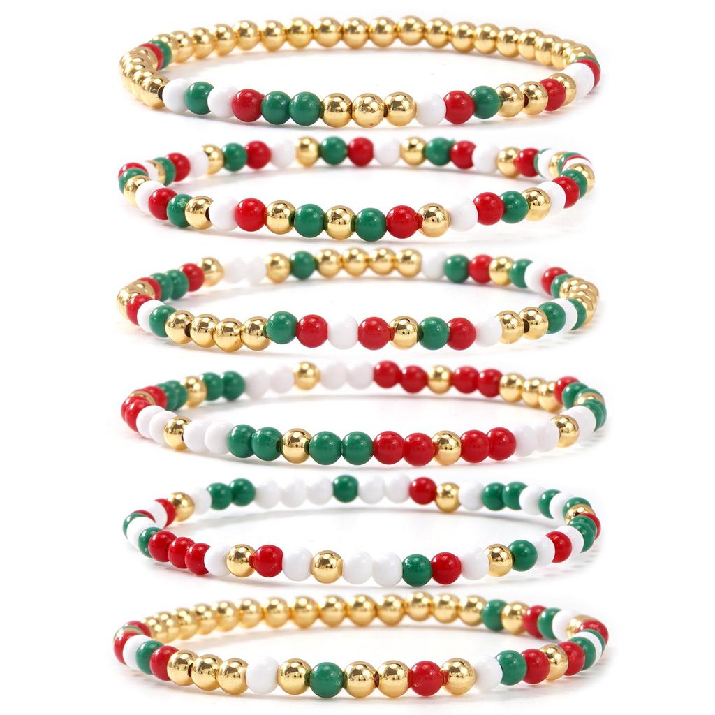 Bohemian 5-in-1 Layered Beaded Ethnic Christmas Bracelet