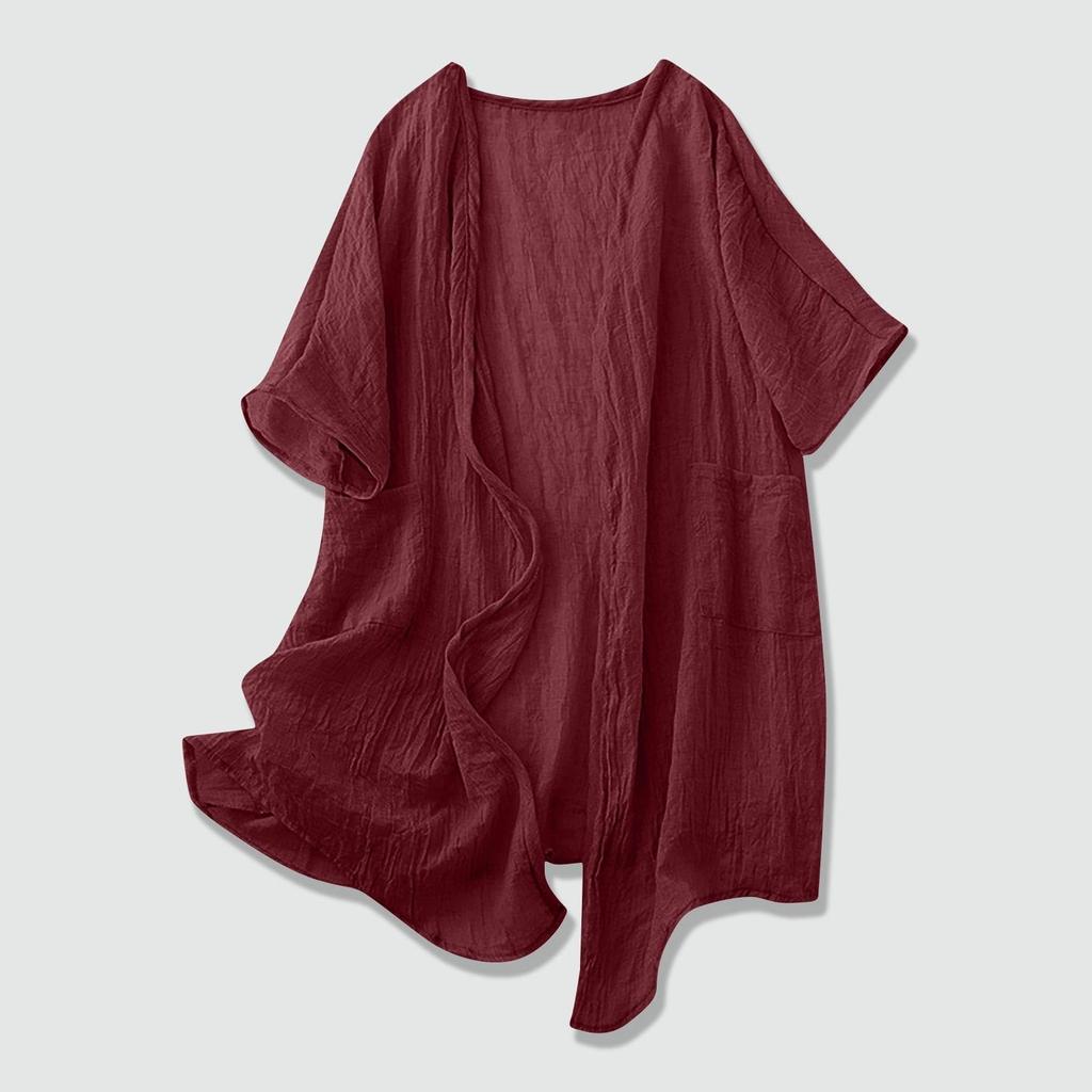 Womens Spring Tops Lightweight Open Front Cardigan Summer Shirts for Women Loose Fit Womens Summer Shirts Casual Style