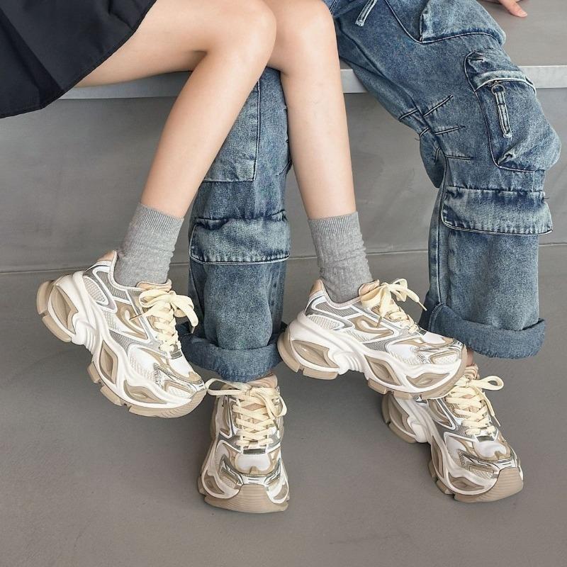 Women'S Sports And Leisure Shoes, New Versatile Men'S Shoes, Breathable And Height Increasing Couple Dad Shoes