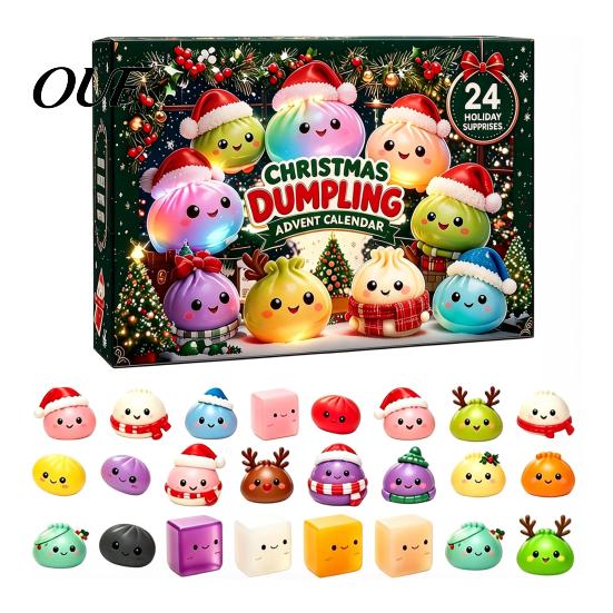 Christmas Advent Calendar Squeeze 2026, 24 Days Mini Dumpling Stocking Stuffer for Adults Figures Countdown Calendar, Stress Relief Sensory Toys Kids