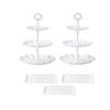 3-Tier Cupcake Stands with Dessert Trays Table Display Candy Cake Tiered Tray Treats Favors Serving Trays for Tea Party Wedding Baby Shower