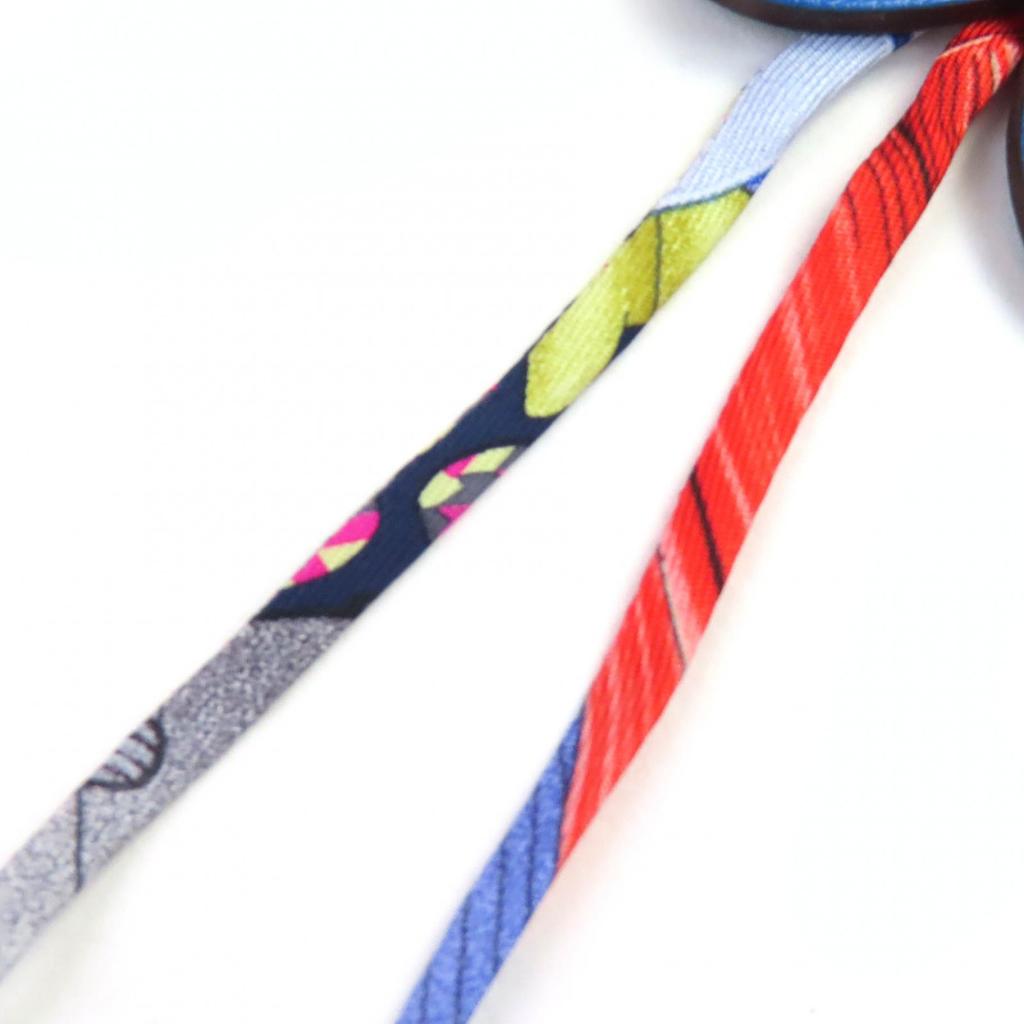 Great HERMES Bag Charm Petit H Sakura Cherry Blossoms Taurillon Clemence Leather Women Used