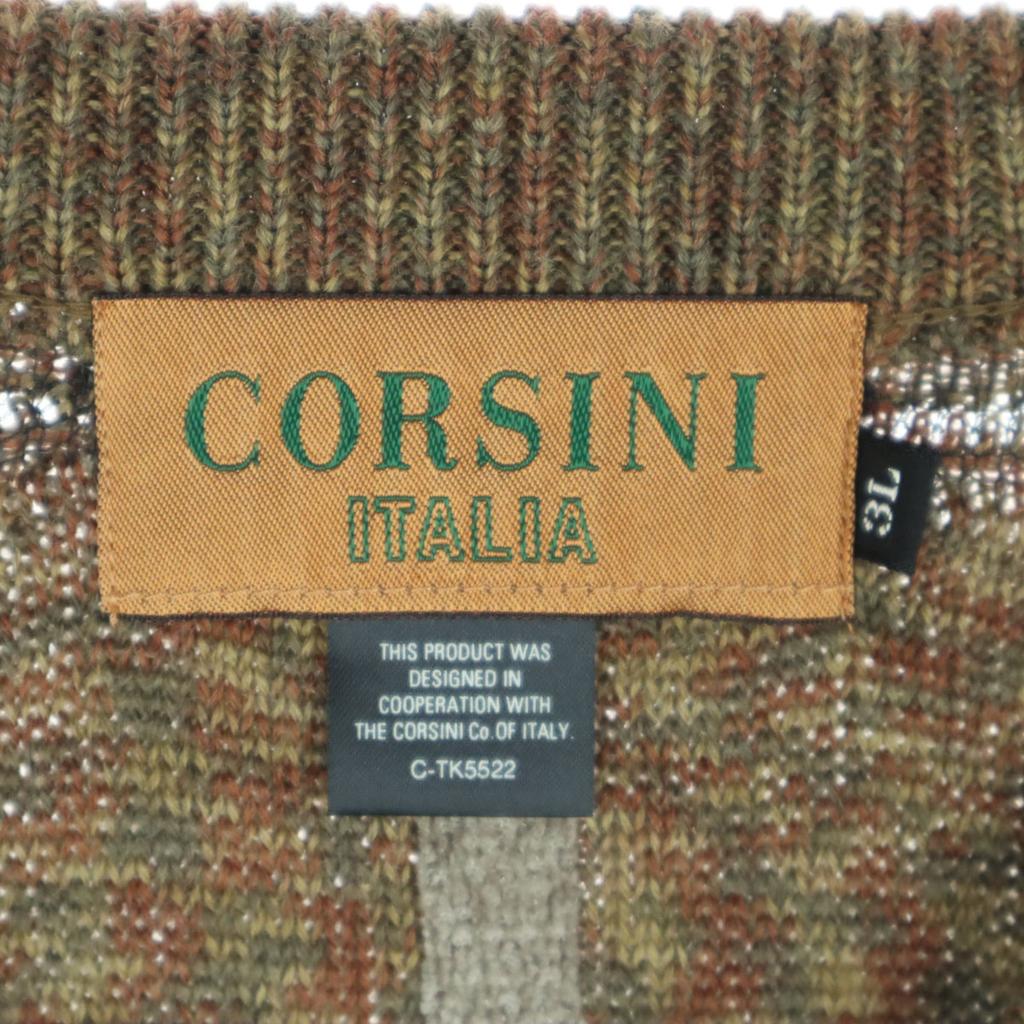 Beauty products CORSINI made in Japan Check Pattern Long sleeve wool sweater Men's Used