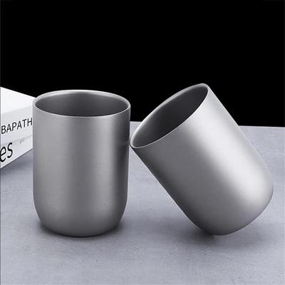 120/240ml Pure Titanium Beer Mug Double-layer Coffee Tea Cup Luxury Camping Water Cups Outdoor High Temperature Resistance Cup