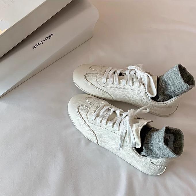 Yuanlitong Women's Shoes 2025 Summer New Fashion Sports Shoes Summer Women's Light and Breathable White Shoes Lace-up Casual Shoes