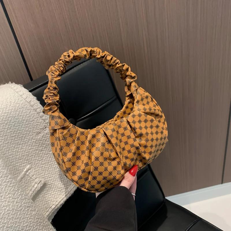 Women's Soft Zipper Bags Sewing Line High-Quality Interior Shoulder Bags Fashion