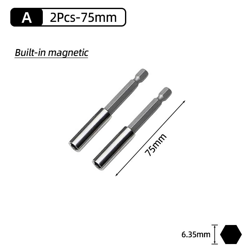 6 Size Extension 1/4 Hex Screw Socket Screwdriver Bit Holder Magnetic Impact Driver Drill Bit Adapter Quick Release Power Tools