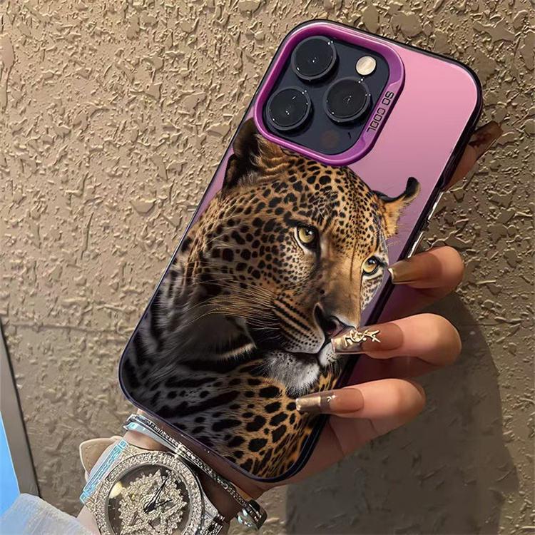 Leopardenmuster iPhone Hülle für Apple 13/14/15/16/17 Pro Max - Trendiges und Einzigartiges Design