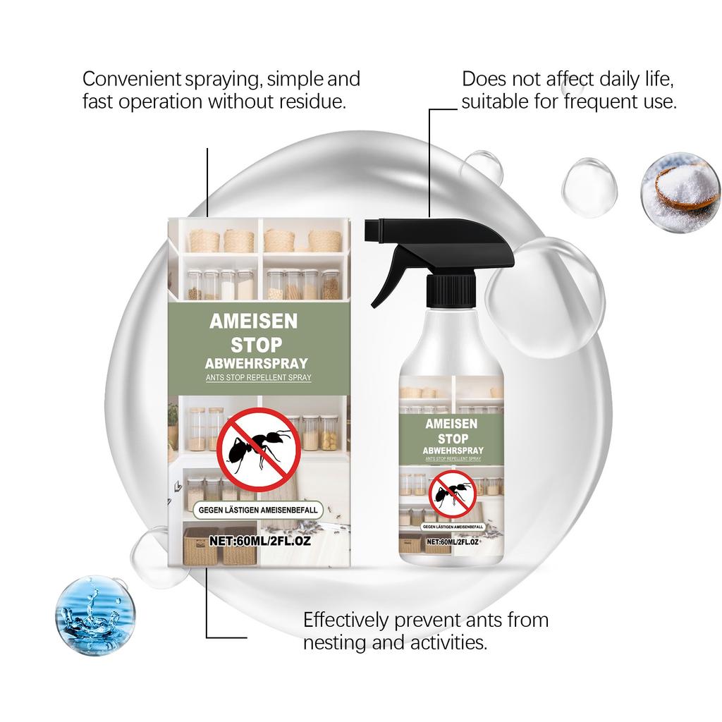 Ant Spray For Indoor And Outdoor Use, Fresh , Fast And Effective Anti-ant Infestation 60ML