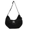 Large capacity canvas bag women's autumn and winter fashion niche design shoulder messenger bag commuter dumpling bag