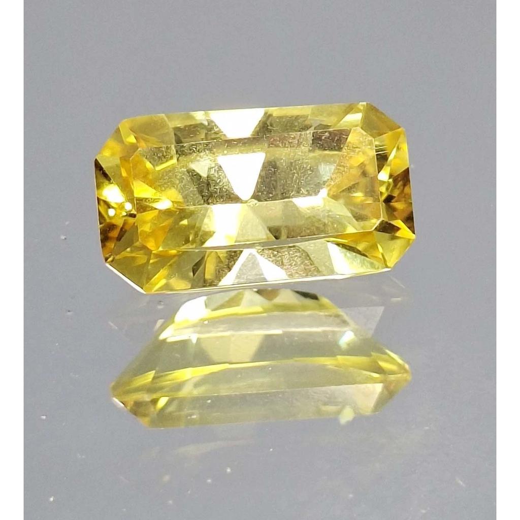 Yellow Sapphire Natural 7-9 Ct Emerald Cut Beautiful Certified Loose Gemstone