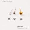 999 Sterling Silver Flower Flat Head Earring Components for DIY Pearl Earrings