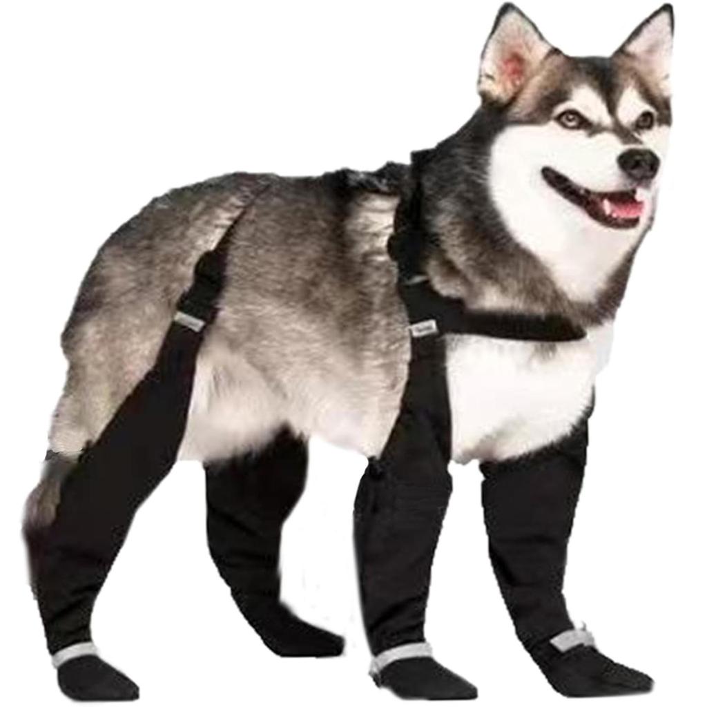 Reflektierende Schmutzabweisende Hundestiefel mit Verstellbaren Elastischen Bändern für Draußen