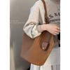 Retro High-end Underarm Bag Commuter Women's Bag 2025 New Large Capacity Woven Bag Simple Vegetable Basket Bag