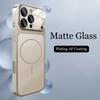Original Glass Nano Matte Case For iPhone 17 Air 16 15 14 13 Pro Max 17Pro Magnetic For Magsafe Wireless Charging Armor Funda